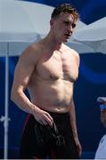 22 June 2024; Ryan Shane of Ireland reacts after the Men's 50m freestyle heats during day six of the 2024 European Aquatics Championships in Belgrade, Serbia. Photo by Nikola Krstic/Sportsfile