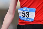 22 June 2024; A detailed view of the bib of Conor Penney of Calasanctius College Oranmore, representing Connacht, during the 123.ie Tailteann Interprovincial Games at Morton Stadium in Santry, Dublin. Photo by Tyler Miller/Sportsfile