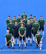 24 June 2024; The Ireland men's hockey team in attendance during the Team Ireland Paris 2024 team announcement for Hockey at Banbridge Hockey Club in Banbridge, Down. Photo by Sam Barnes/Sportsfile