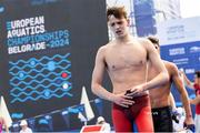 23 June 2024; Cormac Rynn of Ireland competes in the Men's 400m Freestyle heats during day seven of the 2024 European Aquatics Championships at Belgrade, Serbia. Photo by Nikola Krstic/Sportsfile