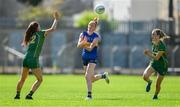 23 June 2024; Aishling Moloney of Tipperary in action against Ciara Smyth and Mary Kate Lynch of Meath during the TG4 All-Ireland Ladies Football Senior Championship Round 3 match between Meath and Tipperary at Páirc Tailteann in Navan, Meath. Photo by Brendan Moran/Sportsfile