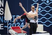 23 June 2024; Shane Ryan of Ireland before the Men's 50m Freestyle final during day seven of the 2024 European Aquatics Championships at Belgrade, Serbia. Photo by Nikola Krstic/Sportsfile