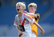 24 June 2024; Action from Cárna-Caiseal, Galway, and An Ghaeltacht, Kerry, during the GAAgaeilge Go Games at Croke Park in Dublin. Photo by Shauna Clinton/Sportsfile