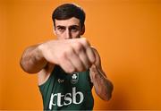 28 June 2024; Aidan Walsh during the Team Ireland Paris 2024 boxing team announcement at the Sport Ireland Institute in Dublin. Photo by Sam Barnes/Sportsfile