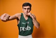 28 June 2024; Aidan Walsh during the Team Ireland Paris 2024 boxing team announcement at the Sport Ireland Institute in Dublin. Photo by Sam Barnes/Sportsfile