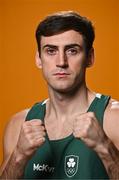 28 June 2024; Aidan Walsh during the Team Ireland Paris 2024 boxing team announcement at the Sport Ireland Institute in Dublin. Photo by Sam Barnes/Sportsfile