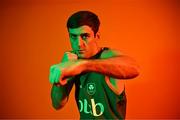 28 June 2024; Aidan Walsh during the Team Ireland Paris 2024 boxing team announcement at the Sport Ireland Institute in Dublin. Photo by Sam Barnes/Sportsfile
