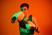 28 June 2024; Aidan Walsh during the Team Ireland Paris 2024 boxing team announcement at the Sport Ireland Institute in Dublin. Photo by Sam Barnes/Sportsfile