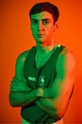 28 June 2024; Aidan Walsh during the Team Ireland Paris 2024 boxing team announcement at the Sport Ireland Institute in Dublin. Photo by Sam Barnes/Sportsfile
