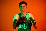 28 June 2024; Aidan Walsh during the Team Ireland Paris 2024 boxing team announcement at the Sport Ireland Institute in Dublin. Photo by Sam Barnes/Sportsfile