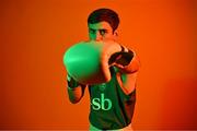 28 June 2024; Aidan Walsh during the Team Ireland Paris 2024 boxing team announcement at the Sport Ireland Institute in Dublin. Photo by Sam Barnes/Sportsfile