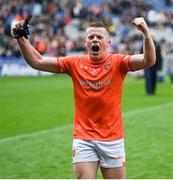 29 June 2024; Aidan Nugent of Armagh celebrates after the GAA Football All-Ireland Senior Championship quarter-final match between Armagh and Roscommon at Croke Park in Dublin. Photo by Stephen McCarthy/Sportsfile
