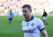 29 June 2024; Dublin goalkeeper Stephen Cluxton leaves the pitch following his side's defeat in the GAA Football All-Ireland Senior Championship quarter-final match between Dublin and Galway at Croke Park in Dublin. Photo by Stephen McCarthy/Sportsfile