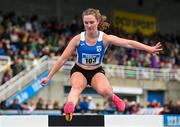 30 June 2024; Ailish Hawkins of Dublin City Harriers AC, Dublin, competing in the women's 3000m steeplechase during day two of the 123.ie National Outdoor Senior Championships at Morton Stadium in Santry, Dublin. Photo by Sam Barnes/Sportsfile