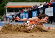 30 June 2024; Laura Frawley of Nenagh Olympic AC, Tipperary, competing in the women's long jump  during day two of the 123.ie National Outdoor Senior Championships at Morton Stadium in Santry, Dublin. Photo by Sam Barnes/Sportsfile
