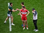 30 June 2024; Derry manager Mickey Harte after his side's defeat in the GAA Football All-Ireland Senior Championship quarter-final match between Kerry and Derry at Croke Park in Dublin. Photo by Piaras Ó Mídheach/Sportsfile