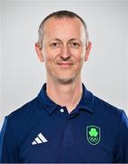 2 July 2024; Track coach Dan Henchy during the Team Ireland Paris 2024 team announcement for Cycling at the Crowne Plaza Hotel in Blanchardstown, Dublin. Photo by David Fitzgerald/Sportsfile