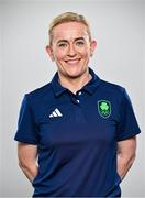 2 July 2024; Physio Dee Quinn during the Team Ireland Paris 2024 team announcement for Cycling at the Crowne Plaza Hotel in Blanchardstown, Dublin. Photo by David Fitzgerald/Sportsfile