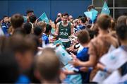 2 July 2024; Boxer Aidan Walsh arrives for the Team Ireland Open Training Day ahead of the Paris 2024 Olympic Games at the National Indoor Arena on the Sport Ireland Campus in Dublin. Photo by Sam Barnes/Sportsfile