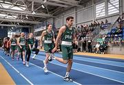 2 July 2024; Aidan Walsh pictured during the Team Ireland Open Training Day ahead of the Paris 2024 Olympic Games at the National Indoor Arena on the Sport Ireland Campus in Dublin. Photo by Sam Barnes/Sportsfile
