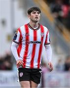 28 June 2024; Colm Whelan of Derry City during the SSE Airtricity Men's Premier Division match between Derry City and Drogheda United at The Ryan McBride Brandywell Stadium in Derry. Photo by Ben McShane/Sportsfile