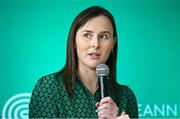 3 July 2024; Sport Ireland director of high performance Niamh O'Sullivan speaking during an Olympic Federation of Ireland and Sport Ireland media conference ahead of the Paris 2024 Olympic Games, at the Sport Ireland Institute on the Sport Ireland Campus in Dublin. Photo by Seb Daly/Sportsfile