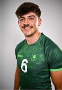3 July 2024; Chay Mullins during the Team Ireland Paris 2024 team announcement for Rugby Sevens at the Crowne Plaza Hotel in Blanchardstown, Dublin. Photo by David Fitzgerald/Sportsfile