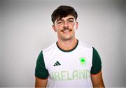 3 July 2024; Chay Mullins during the Team Ireland Paris 2024 team announcement for Rugby Sevens at the Crowne Plaza Hotel in Blanchardstown, Dublin. Photo by David Fitzgerald/Sportsfile