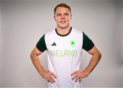3 July 2024; Gavin Mullin during the Team Ireland Paris 2024 team announcement for Rugby Sevens at the Crowne Plaza Hotel in Blanchardstown, Dublin. Photo by David Fitzgerald/Sportsfile