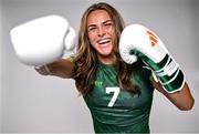 3 July 2024; Béibhinn Parsons during the Team Ireland Paris 2024 team announcement for Rugby Sevens at the Crowne Plaza Hotel in Blanchardstown, Dublin. Photo by David Fitzgerald/Sportsfile