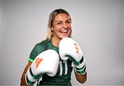 3 July 2024; Erin King during the Team Ireland Paris 2024 team announcement for Rugby Sevens at the Crowne Plaza Hotel in Blanchardstown, Dublin. Photo by David Fitzgerald/Sportsfile
