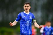 4 July 2024; Darragh Leahy of Waterford during the SSE Airtricity Men's Premier Division match between Waterford and St Patrick's Athletic at the Regional Sports Centre in Waterford. Photo by Tyler Miller/Sportsfile