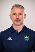 6 July 2024; Physiotherapist Cameron Steele during the Team Ireland Paris 2024 team announcement for Hockey at the Crowne Plaza Hotel in Blanchardstown, Dublin. Photo by David Fitzgerald/Sportsfile