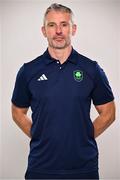 6 July 2024; Physiotherapist Cameron Steele during the Team Ireland Paris 2024 team announcement for Hockey at the Crowne Plaza Hotel in Blanchardstown, Dublin. Photo by David Fitzgerald/Sportsfile