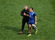 6 July 2024; Shane O'Donnell of Clare celebrates with selector Tommy Corbett after the GAA Hurling All-Ireland Senior Championship semi-final match between Kilkenny and Clare at Croke Park in Dublin. Photo by Daire Brennan/Sportsfile