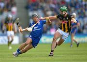 6 July 2024; David Reidy of Clare is tackled by Tommy Walsh of Kilkenny during the GAA Hurling All-Ireland Senior Championship semi-final match between Kilkenny and Clare at Croke Park in Dublin. Photo by Ray McManus/Sportsfile