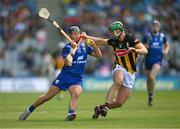 6 July 2024; David Reidy of Clare is tackled by Tommy Walsh of Kilkenny during the GAA Hurling All-Ireland Senior Championship semi-final match between Kilkenny and Clare at Croke Park in Dublin. Photo by Ray McManus/Sportsfile