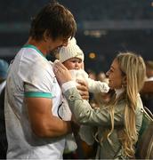 6 July 2024; Eben Etzebeth of South Africa with his wife Anlia and daughter Elizebedi after the first test between South Africa and Ireland at Loftus Versfeld Stadium in Pretoria, South Africa. Photo by Brendan Moran/Sportsfile