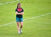 7 July 2024; Mayo captain Saoirse Lally before the TG4 All-Ireland Ladies Football Senior Championship quarter-final match between Armagh and Mayo at the BOX-IT Athletic Grounds in Armagh. Photo by Piaras Ó Mídheach/Sportsfile