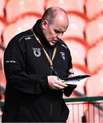 7 July 2024; Armagh manager Gregory McGonigle before the TG4 All-Ireland Ladies Football Senior Championship quarter-final match between Armagh and Mayo at the BOX-IT Athletic Grounds in Armagh. Photo by Piaras Ó Mídheach/Sportsfile
