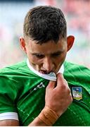 7 July 2024; Gearóid Hegarty of Limerick after the GAA Hurling All-Ireland Senior Championship semi-final match between Limerick and Cork at Croke Park in Dublin. Photo by Stephen McCarthy/Sportsfile