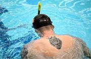 8 July 2024; Tom Fannon during Team Ireland Paris 2024 Aquatics team training at the National Aquatic Centre on the Sport Ireland Campus in Dublin. Photo by David Fitzgerald/Sportsfile