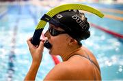 8 July 2024; Victoria Catterson during Team Ireland Paris 2024 Aquatics team training at the National Aquatic Centre on the Sport Ireland Campus in Dublin. Photo by David Fitzgerald/Sportsfile