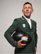 8 July 2024; Austin O'Connor during the Team Ireland Paris 2024 team announcement for Equestrian at The Crowne Plaza Hotel in Blanchardstown, Dublin. Photo by Ramsey Cardy/Sportsfile