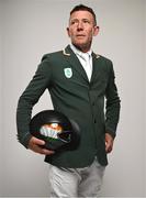 8 July 2024; Austin O'Connor during the Team Ireland Paris 2024 team announcement for Equestrian at The Crowne Plaza Hotel in Blanchardstown, Dublin. Photo by Ramsey Cardy/Sportsfile