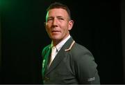 8 July 2024; Austin O'Connor during the Team Ireland Paris 2024 team announcement for Equestrian at The Crowne Plaza Hotel in Blanchardstown, Dublin. Photo by Ramsey Cardy/Sportsfile