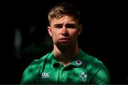 9 July 2024; Jack Crowley poses for a portrait during an Ireland Rugby Media Conference at the Garden Court Hotel in Durban, South Africa. Photo by Brendan Moran/Sportsfile