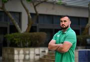 9 July 2024; Rónan Kelleher poses for a portrait during an Ireland Rugby Media Conference at the Garden Court Hotel in Durban, South Africa. Photo by Brendan Moran/Sportsfile