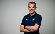 8 July 2024; Marcus Swail during the Team Ireland Paris 2024 team announcement for Equestrian at The Crowne Plaza Hotel in Blanchardstown, Dublin. Photo by Ramsey Cardy/Sportsfile