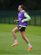 9 July 2024; Abbie Larkin during a Republic of Ireland women's training session at the FAI National Training Centre in Abbotstown, Dublin. Photo by Stephen McCarthy/Sportsfile